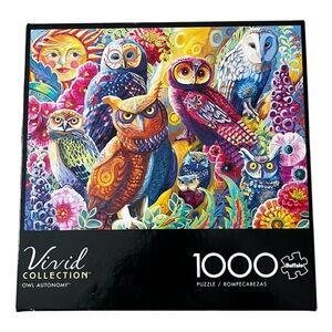 Buffalo David Bitton Vivid Collection Owl 1000 Piece Puzzle - Multicolor